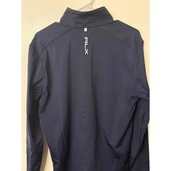 RLX‎ Ralph Lauren Mens Navy Quarter Zip Golf Pullover Shirt Sz S MSRP $125
